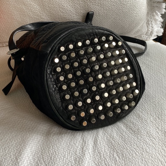 Alexander Wang Pony Hair Diego Bucket Bag Black with Nickel Hardware - Picture 8 of 8